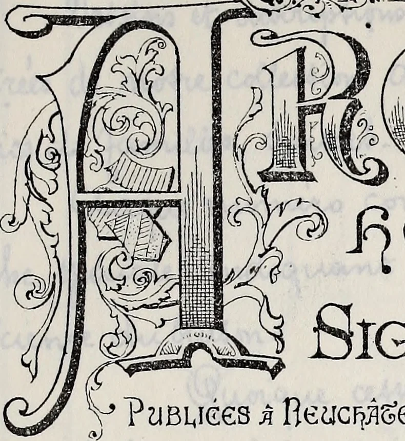 An illustration from Archives héraldiques suisses. Schweizer archiv für heraldik, 1887, leaf 10