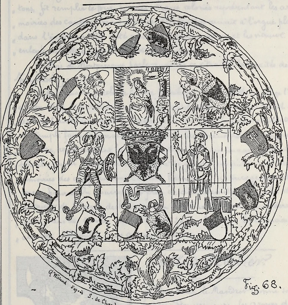 An illustration from Archives héraldiques suisses. Schweizer archiv für heraldik, 1887, leaf 140