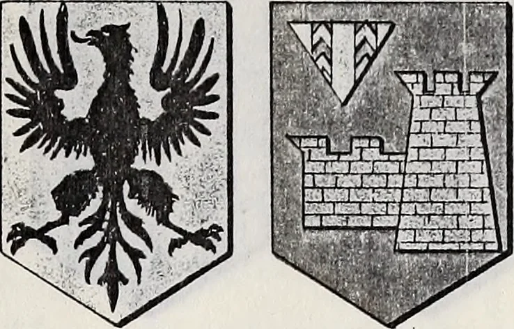 An illustration from Archives héraldiques suisses. Schweizer archiv für heraldik, 1887, leaf 158