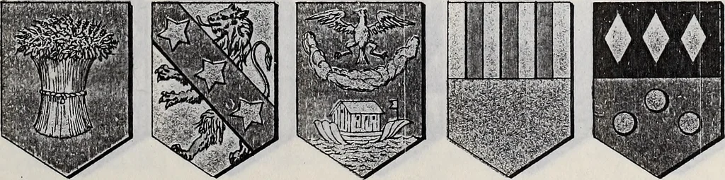 An illustration from Archives héraldiques suisses. Schweizer archiv für heraldik, 1887, leaf 158