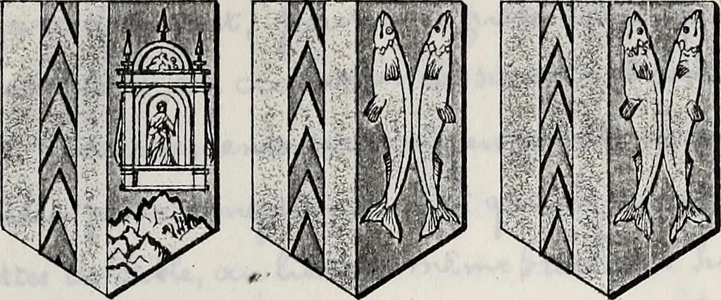 An illustration from Archives héraldiques suisses. Schweizer archiv für heraldik, 1887, leaf 160