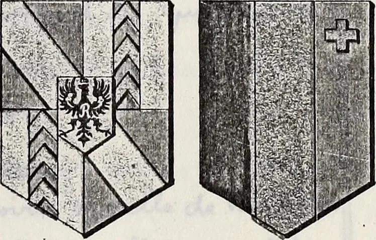 An illustration from Archives héraldiques suisses. Schweizer archiv für heraldik, 1887, leaf 160