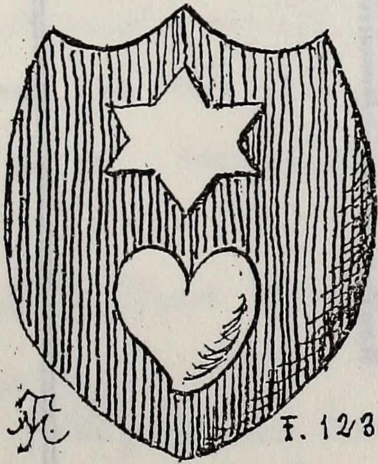 An illustration from Archives héraldiques suisses. Schweizer archiv für heraldik, 1887, leaf 210
