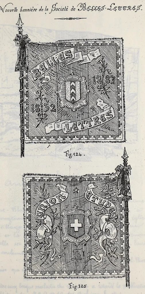 An illustration from Archives héraldiques suisses. Schweizer archiv für heraldik, 1887, leaf 212