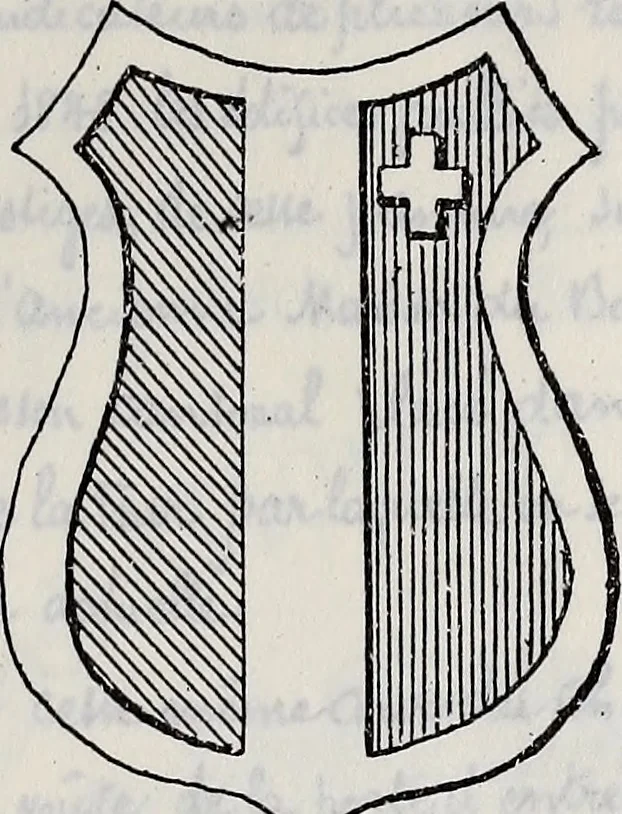 An illustration from Archives héraldiques suisses. Schweizer archiv für heraldik, 1887, leaf 36
