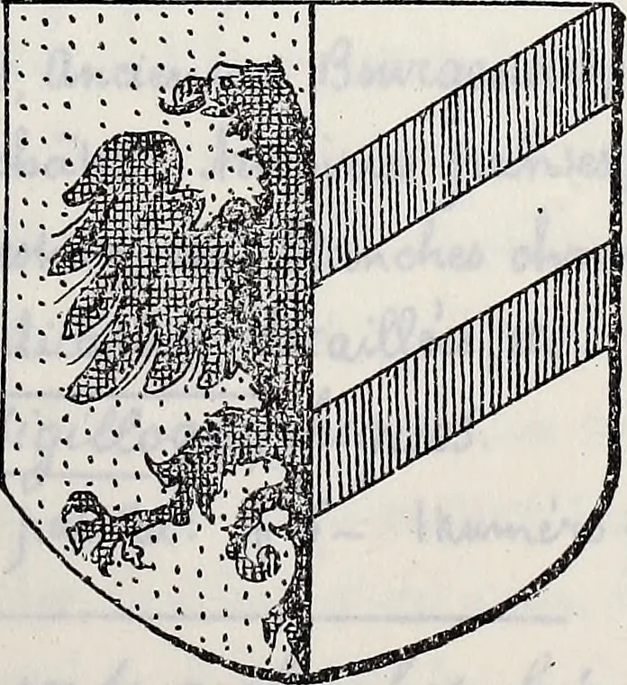 An illustration from Archives héraldiques suisses. Schweizer archiv für heraldik, 1887, leaf 38