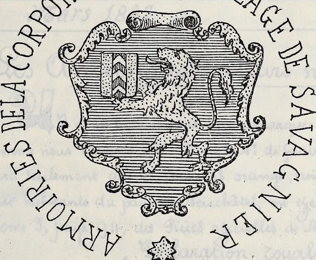 An illustration from Archives héraldiques suisses. Schweizer archiv für heraldik, 1887, leaf 40