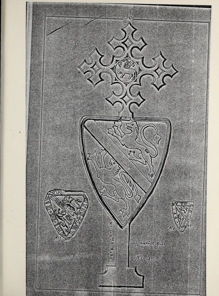 An illustration from Archives héraldiques suisses. Schweizer archiv für heraldik, 1887, leaf 76