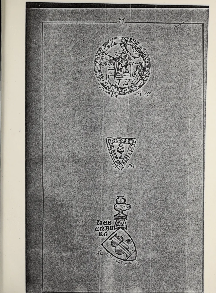 An illustration from Archives héraldiques suisses. Schweizer archiv für heraldik, 1887, leaf 78
