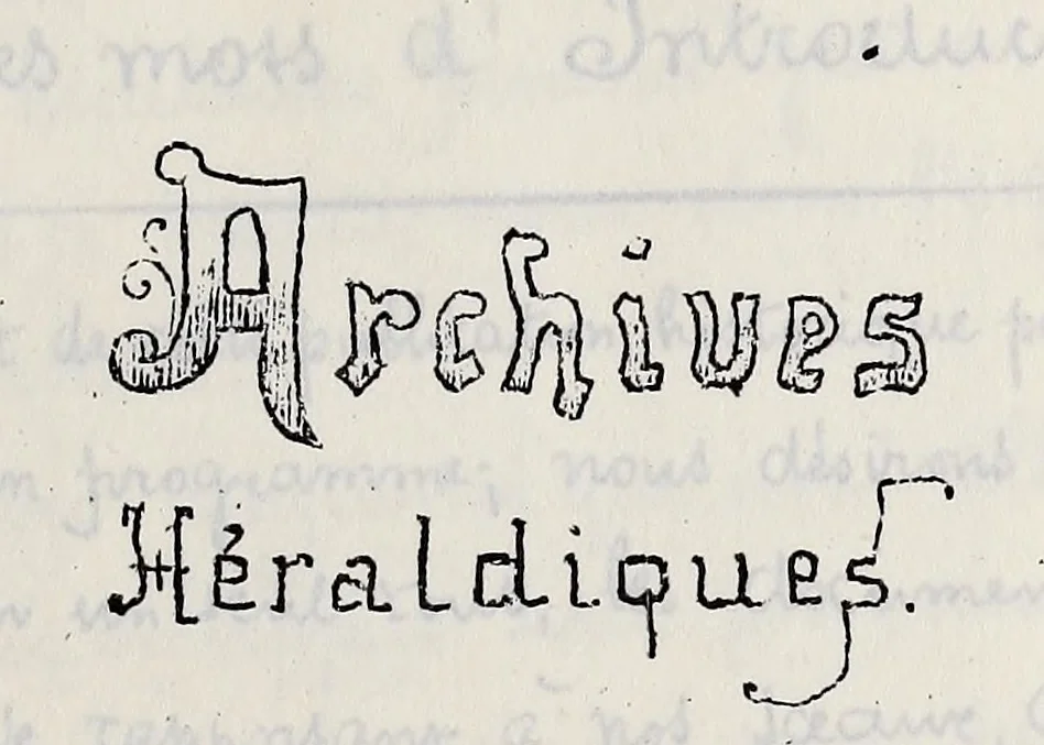 An illustration from Archives héraldiques suisses. Schweizer archiv für heraldik, 1887, leaf 8