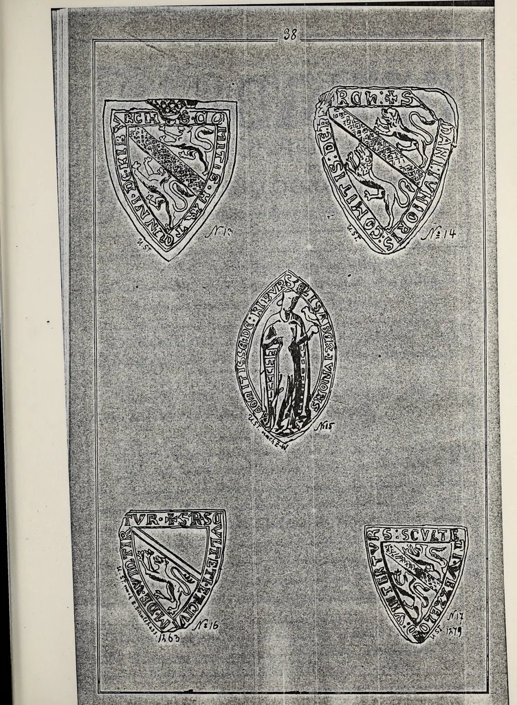 An illustration from Archives héraldiques suisses. Schweizer archiv für heraldik, 1887, leaf 80