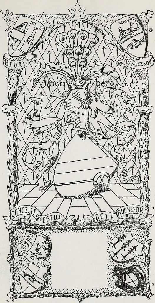 An illustration from Archives héraldiques suisses. Schweizer archiv für heraldik, 1890, leaf 120