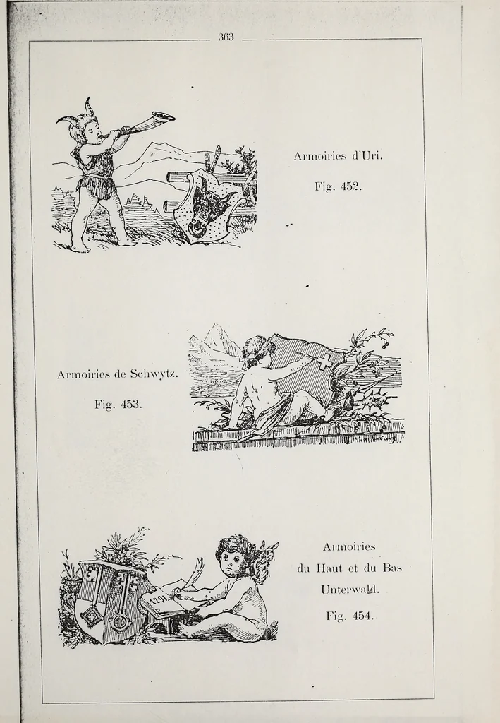 An illustration from Archives héraldiques suisses. Schweizer archiv für heraldik, 1890, leaf 138