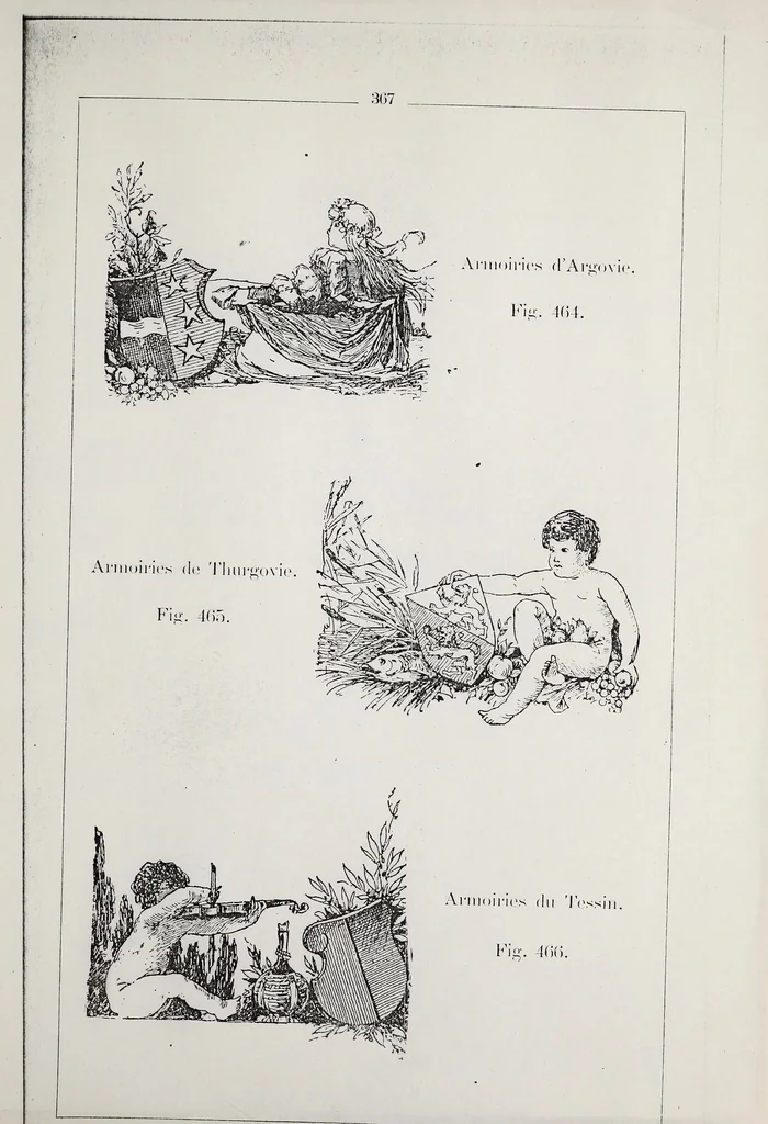 An illustration from Archives héraldiques suisses. Schweizer archiv für heraldik, 1890, leaf 146