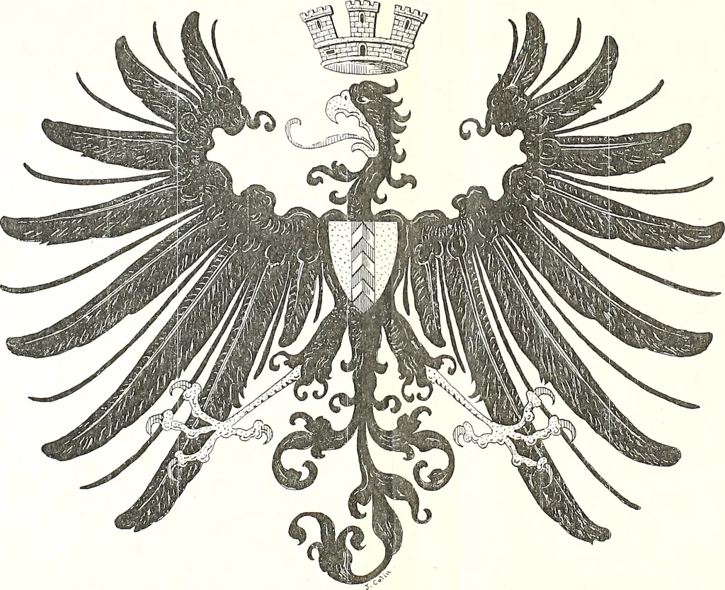 An illustration from Archives héraldiques suisses. Schweizer archiv für heraldik, 1890, leaf 152