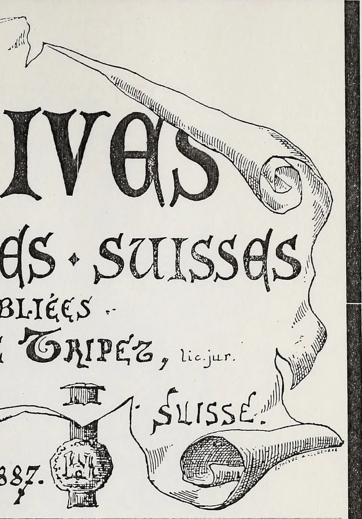 An illustration from Archives héraldiques suisses. Schweizer archiv für heraldik, 1890, leaf 172