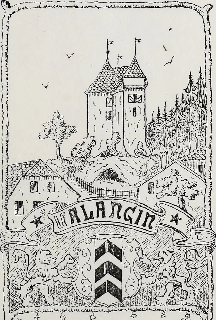 An illustration from Archives héraldiques suisses. Schweizer archiv für heraldik, 1890, leaf 202