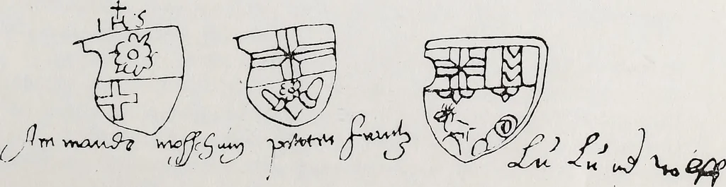 An illustration from Archives héraldiques suisses. Schweizer archiv für heraldik, 1890, leaf 234