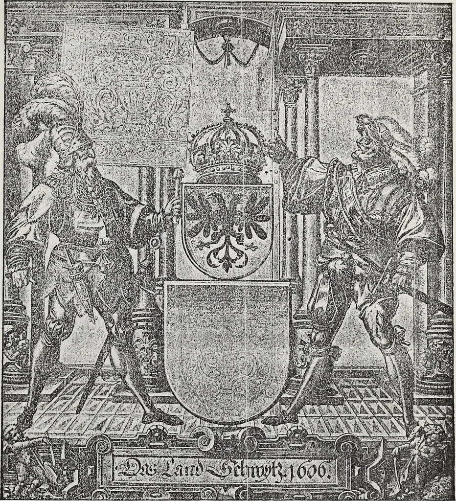 An illustration from Archives héraldiques suisses. Schweizer archiv für heraldik, 1890, leaf 26
