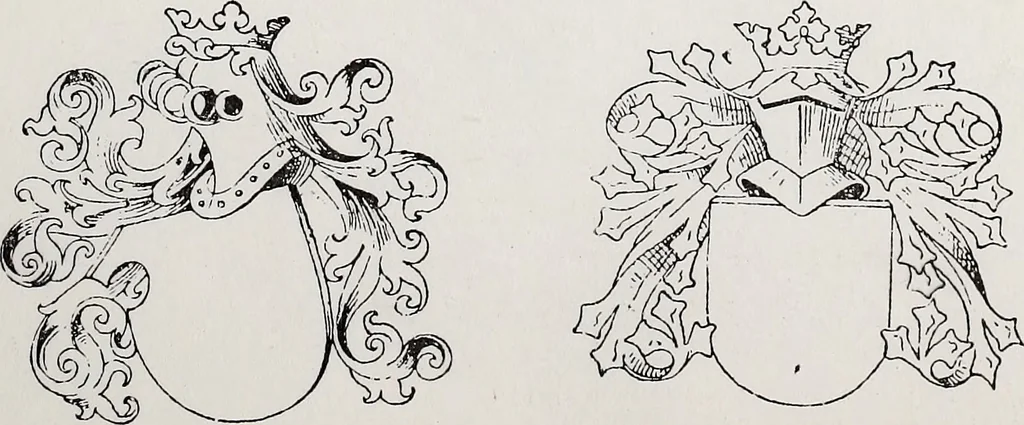 An illustration from Archives héraldiques suisses. Schweizer archiv für heraldik, 1890, leaf 34