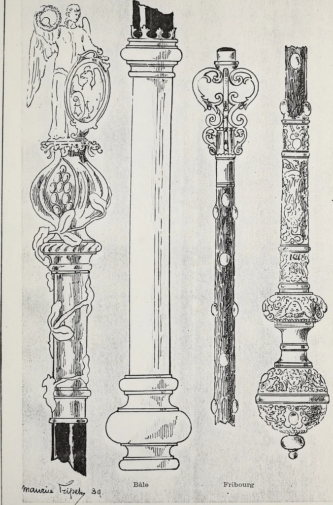An illustration from Archives héraldiques suisses. Schweizer archiv für heraldik, 1890, leaf 48