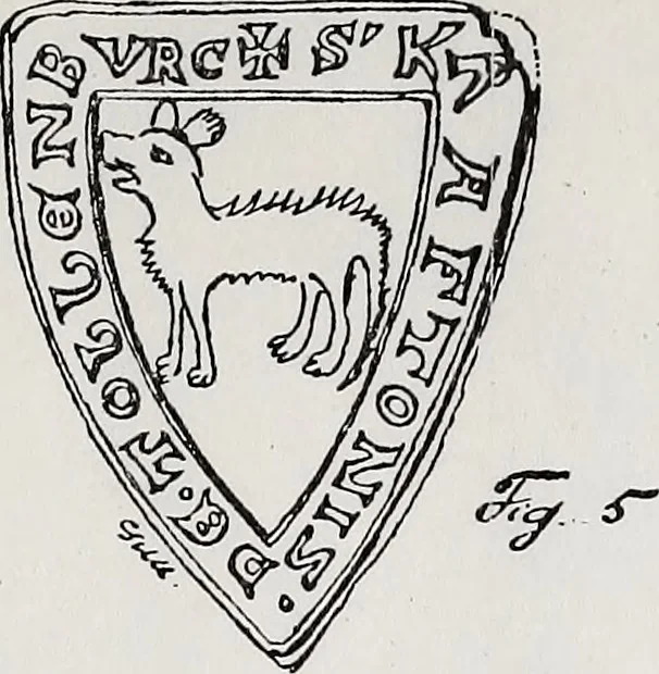 An illustration from Archives héraldiques suisses. Schweizer archiv für heraldik, 1890, leaf 66