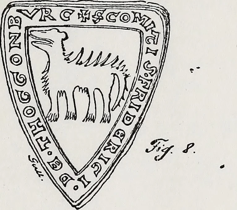 An illustration from Archives héraldiques suisses. Schweizer archiv für heraldik, 1890, leaf 70