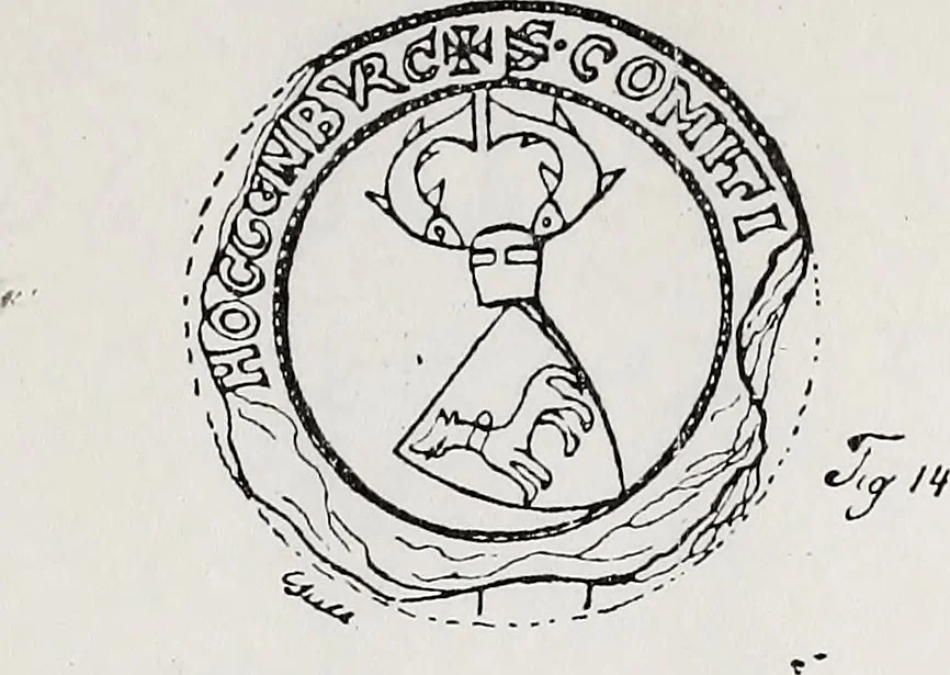 An illustration from Archives héraldiques suisses. Schweizer archiv für heraldik, 1890, leaf 76