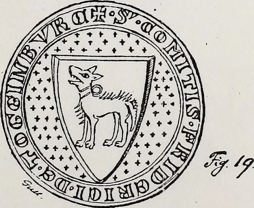 An illustration from Archives héraldiques suisses. Schweizer archiv für heraldik, 1890, leaf 80