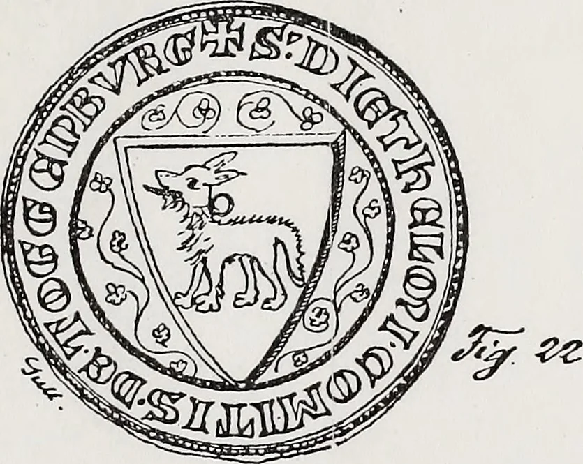 An illustration from Archives héraldiques suisses. Schweizer archiv für heraldik, 1890, leaf 84
