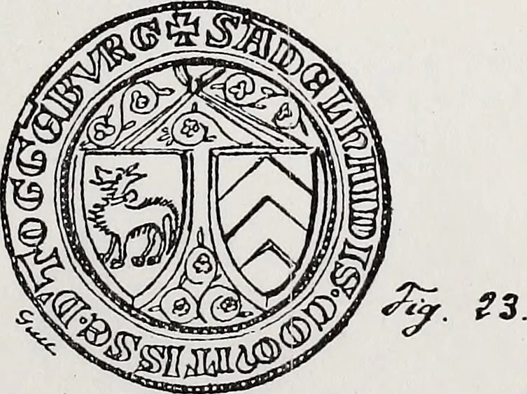 An illustration from Archives héraldiques suisses. Schweizer archiv für heraldik, 1890, leaf 84