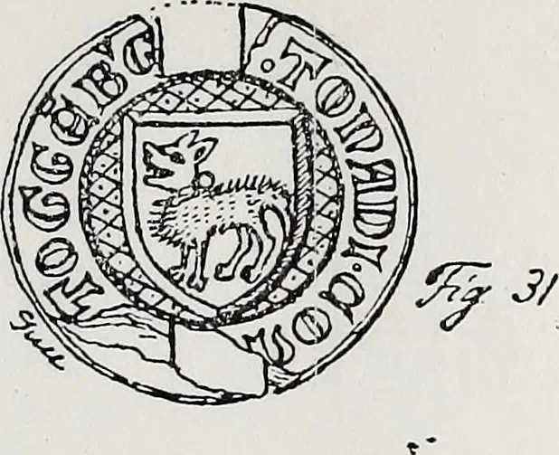 An illustration from Archives héraldiques suisses. Schweizer archiv für heraldik, 1890, leaf 94