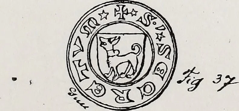 An illustration from Archives héraldiques suisses. Schweizer archiv für heraldik, 1890, leaf 98