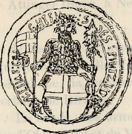 An illustration from Archives héraldiques suisses. Schweizer archiv für heraldik, 1887, leaf 132