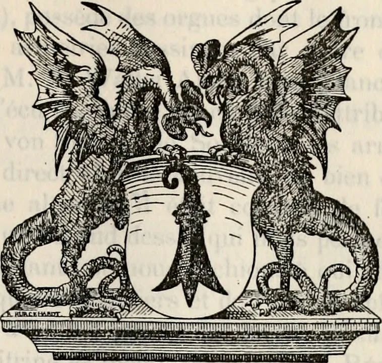 An illustration from Archives héraldiques suisses. Schweizer archiv für heraldik, 1887, leaf 146