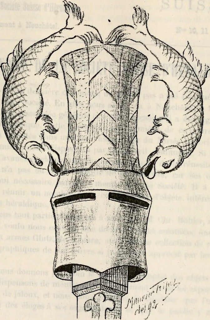 An illustration from Archives héraldiques suisses. Schweizer archiv für heraldik, 1887, leaf 156