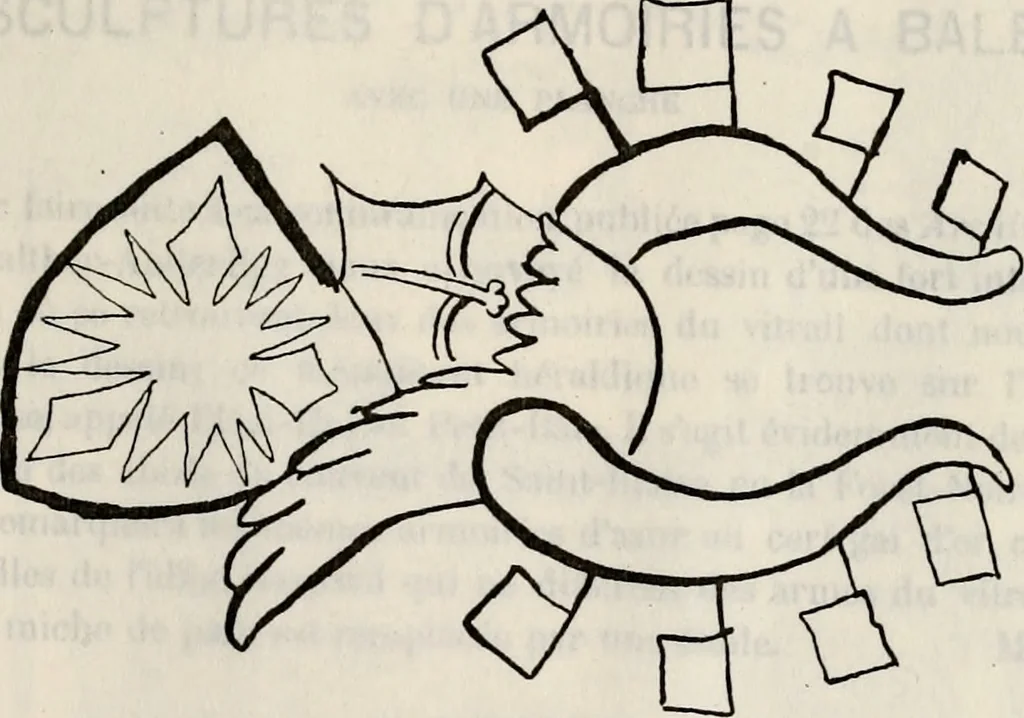An illustration from Archives héraldiques suisses. Schweizer archiv für heraldik, 1887, leaf 204