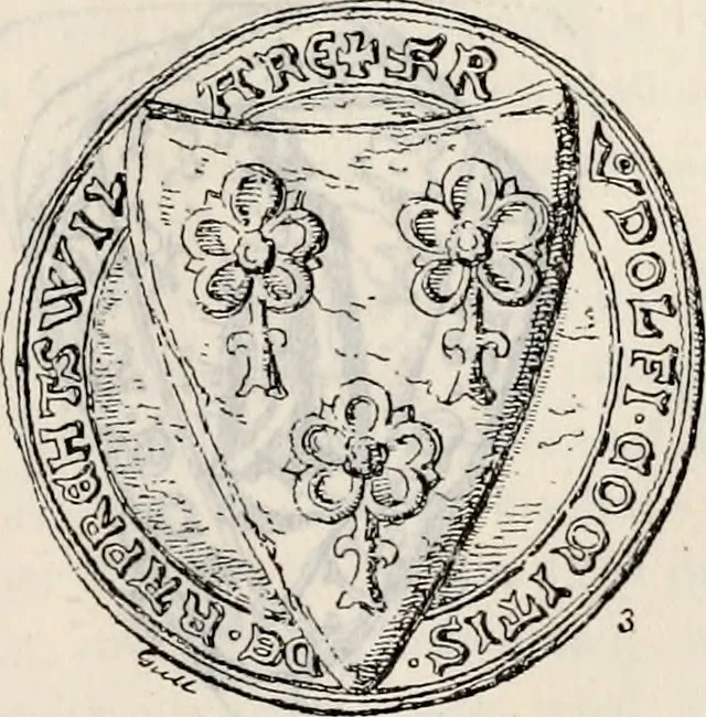 An illustration from Archives héraldiques suisses. Schweizer archiv für heraldik, 1887, leaf 38