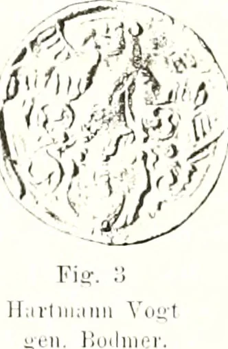An illustration from Archives héraldiques suisses. Schweizer archiv für heraldik, 1887, leaf 24