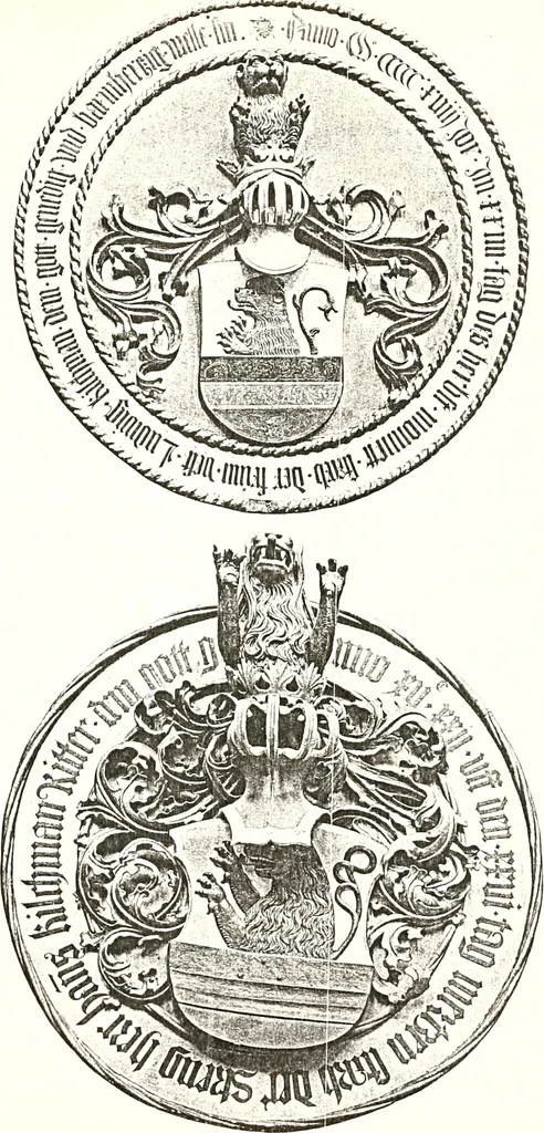 An illustration from Archives héraldiques suisses. Schweizer archiv für heraldik, 1887, leaf 250