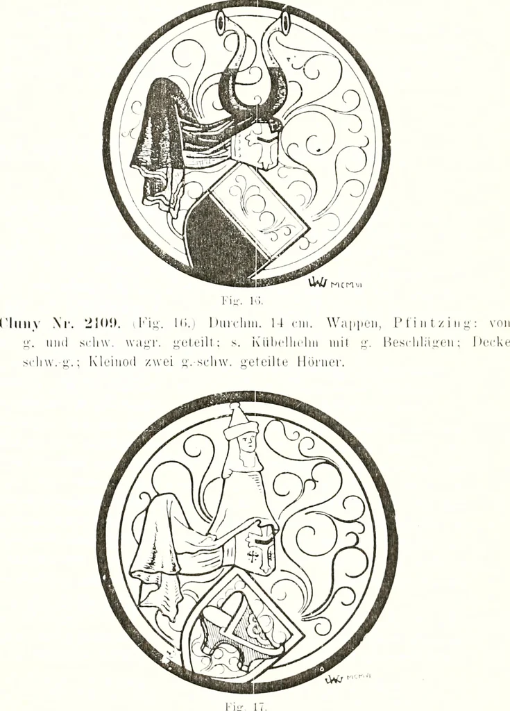 An illustration from Archives héraldiques suisses. Schweizer archiv für heraldik, 1887, leaf 270