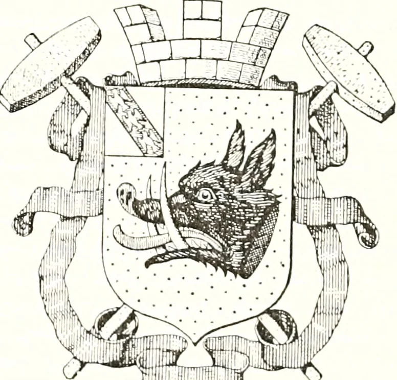 An illustration from Archives héraldiques suisses. Schweizer archiv für heraldik, 1887, leaf 314