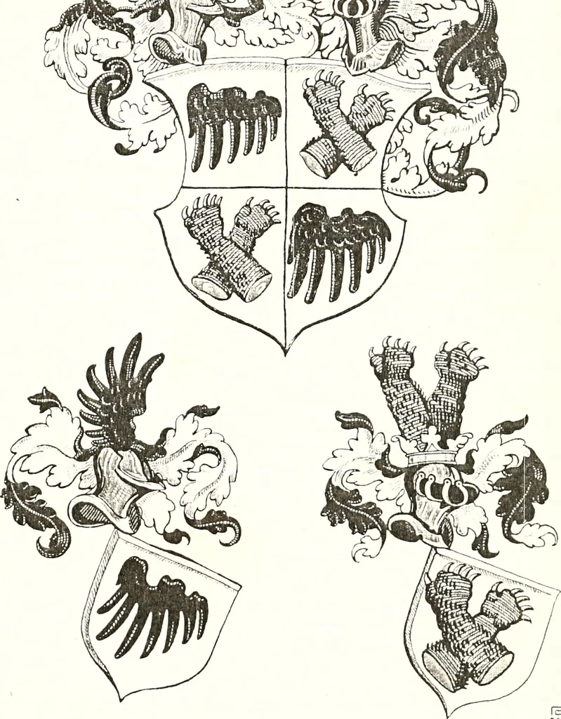 An illustration from Archives héraldiques suisses. Schweizer archiv für heraldik, 1887, leaf 322