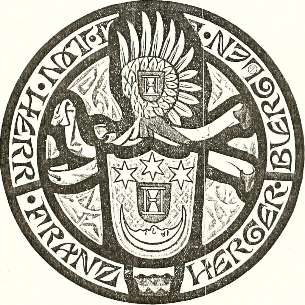 An illustration from Archives héraldiques suisses. Schweizer archiv für heraldik, 1887, leaf 364