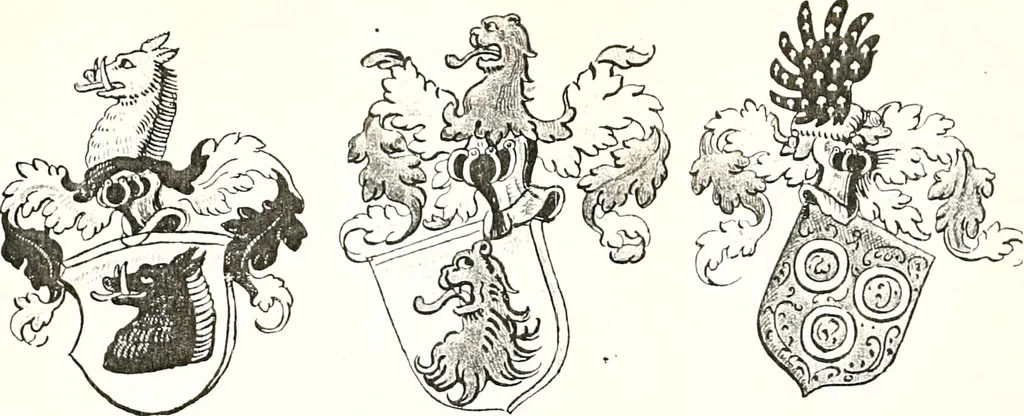 An illustration from Archives héraldiques suisses. Schweizer archiv für heraldik, 1887, leaf 446
