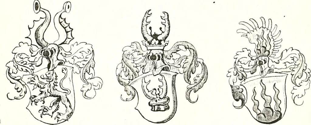 An illustration from Archives héraldiques suisses. Schweizer archiv für heraldik, 1887, leaf 448