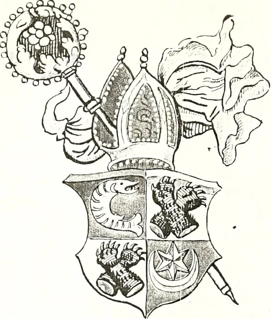 An illustration from Archives héraldiques suisses. Schweizer archiv für heraldik, 1887, leaf 452
