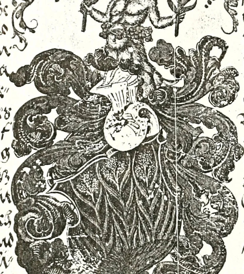 An illustration from Archives héraldiques suisses. Schweizer archiv für heraldik, 1887, leaf 460