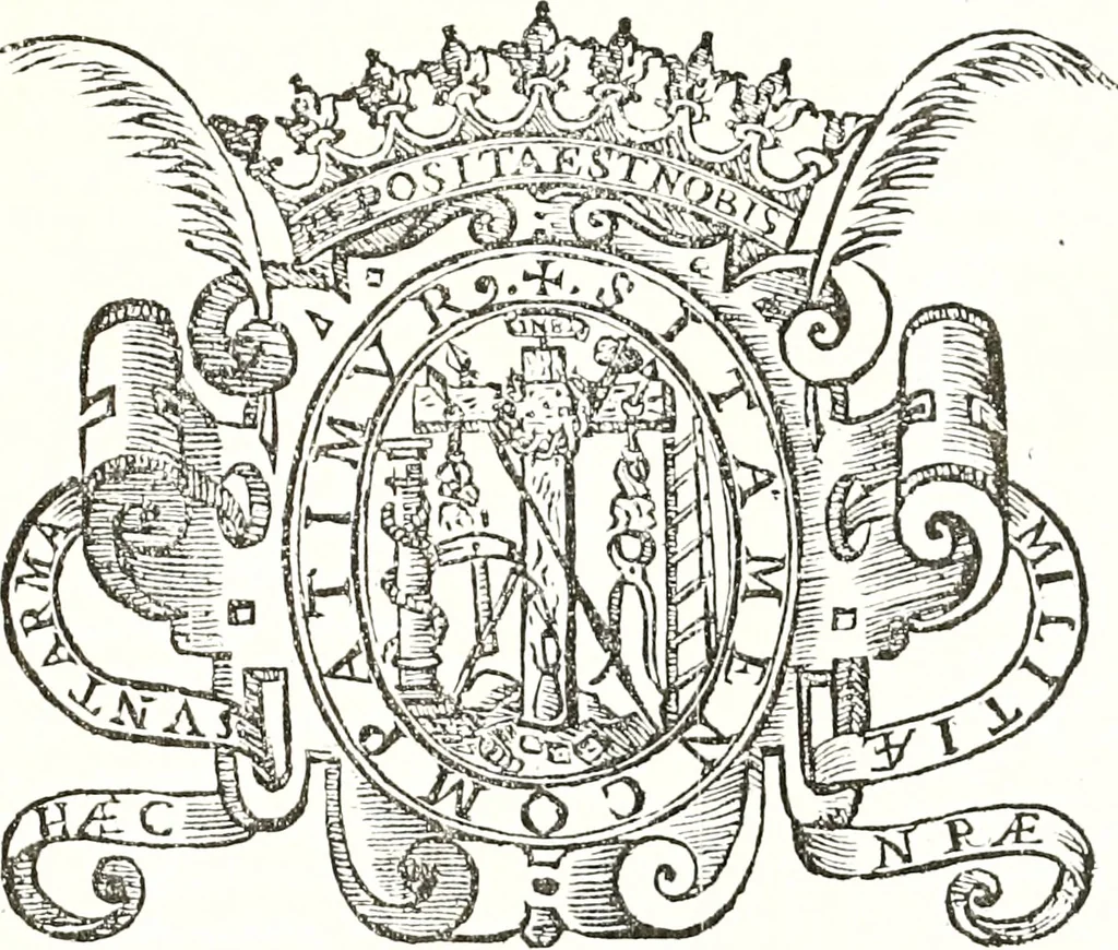 An illustration from Archives héraldiques suisses. Schweizer archiv für heraldik, 1887, leaf 524