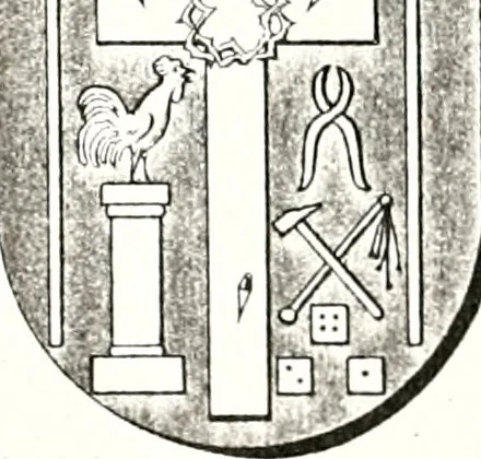 An illustration from Archives héraldiques suisses. Schweizer archiv für heraldik, 1887, leaf 616